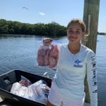 2020 - Zoey Fish at the docks preparing the steaks for friends and family