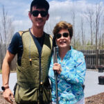 2022 - Range Supervisor and Instructor Cory Carr with Linda Jenkins after a shooting lesson.  