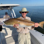 2022 - Bill McGuire caught this nice redfish in Venice, LA.  Released.  