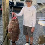 2022 - Finn Banigan with a 66 lb Mystic Grouper - caught on “Triggers-n-Riggers” with Cindy Banigan (mom), Eric Darvill, and Will Evoy. 